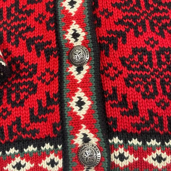 L.L. Bean Women's Fair Isle Cardigan Nordic Sweater Cardigan Medium - Picture 4 of 8